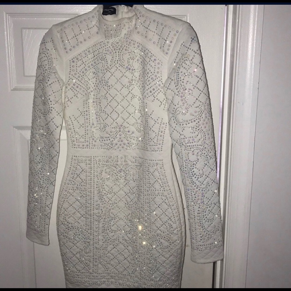 Quilted Embellished Bebe Dress size M